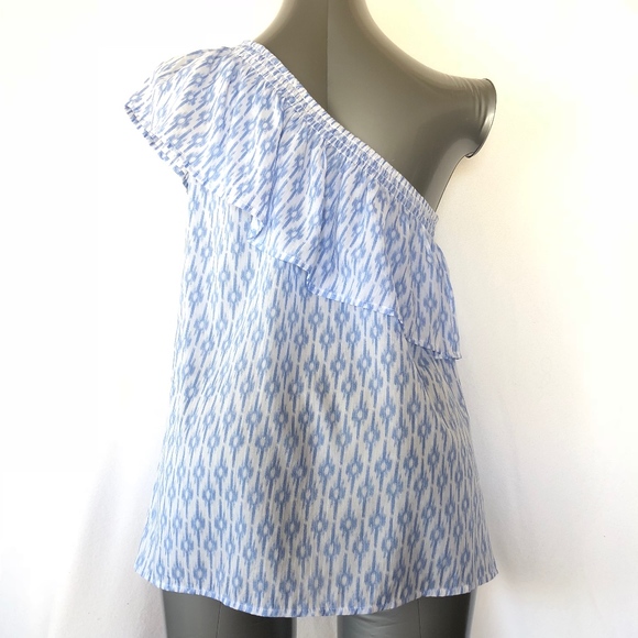 Two by Vince Camuto Ikat One-Shoulder Blouse - Picture 2 of 5